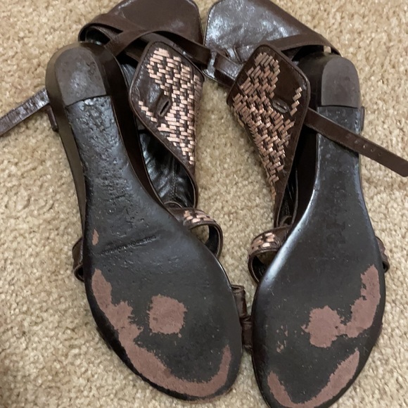 Sigerson Morrison woven gladiator sandals SZ 9 - Picture 6 of 9